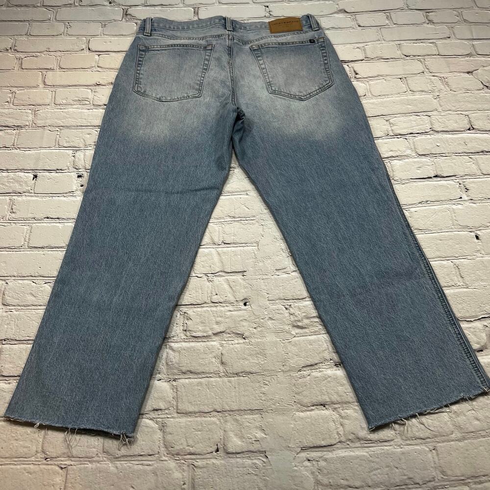 Lucky Brand Authentic Mid Rise Straight Crop Jeans Distressed 10/30 J3007